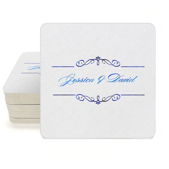 Bellissimo Scrolled Square Coasters
